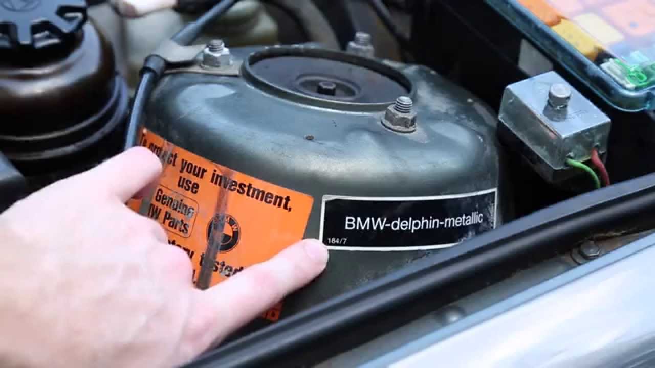 BMW factory paint code label – check your car’s original color.