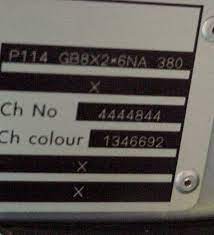 SCANIA TRUCKS paint code label on the vehicle – find your exact color match.